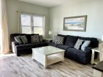 Living Area with Sleeper Sofa & Patio Access